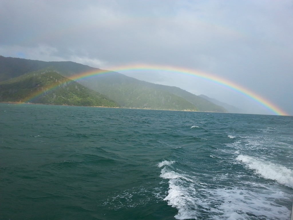 rainbow at sea